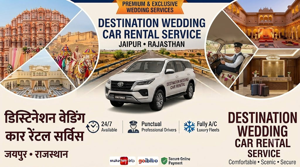 Destination Wedding Car Rental in Jaipur | Wedding Cars with Driver
